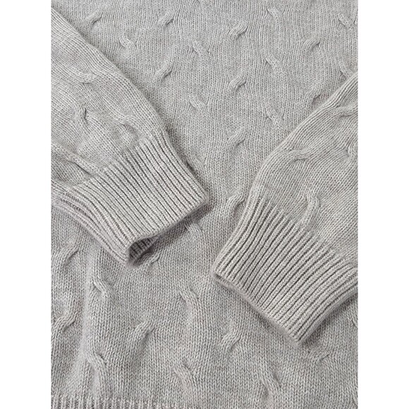 Singer + Sargent Sweater Mens Medium Gray 100% Merino Wool Henley Pullover - Picture 4 of 10